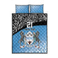Botswana Cricket Custom Quilt Bed Set Baggy Blues African Zebra Skins Pattern - African Pride