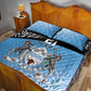 Botswana Cricket Custom Quilt Bed Set Baggy Blues African Zebra Skins Pattern - African Pride