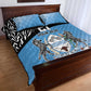 Botswana Cricket Custom Quilt Bed Set Baggy Blues African Zebra Skins Pattern - African Pride