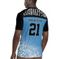 Botswana Cricket Custom Rugby Jersey Baggy Blues African Zebra Skins Pattern - African Pride