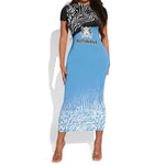 Botswana Cricket Custom Short Sleeve Bodycon Dress Baggy Blues African Zebra Skins Pattern - African Pride