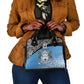 Botswana Cricket Custom Shoulder Handbag Baggy Blues African Zebra Skins Pattern - African Pride