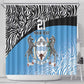 Botswana Cricket Custom Shower Curtain Baggy Blues African Zebra Skins Pattern - African Pride
