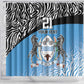 Botswana Cricket Custom Shower Curtain Baggy Blues African Zebra Skins Pattern - African Pride