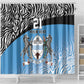 Botswana Cricket Custom Shower Curtain Baggy Blues African Zebra Skins Pattern - African Pride