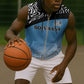 Botswana Cricket Custom Sleeveless Zip Hoodie Baggy Blues African Zebra Skins Pattern - African Pride