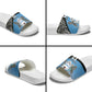 Botswana Cricket Custom Slide Sandals Baggy Blues African Zebra Skins Pattern