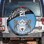 Botswana Cricket Custom Spare Tire Cover Baggy Blues African Zebra Skins Pattern - African Pride