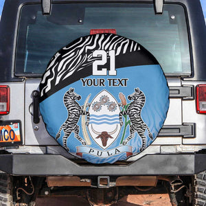 Botswana Cricket Custom Spare Tire Cover Baggy Blues African Zebra Skins Pattern - African Pride