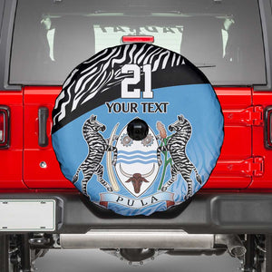 Botswana Cricket Custom Spare Tire Cover Baggy Blues African Zebra Skins Pattern - African Pride