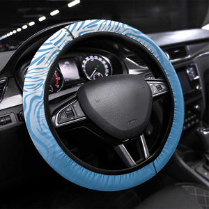 Botswana Cricket Steering Wheel Cover Baggy Blues African Zebra Skins Pattern - African Pride