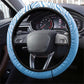 Botswana Cricket Steering Wheel Cover Baggy Blues African Zebra Skins Pattern - African Pride