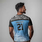Botswana Cricket Custom T shirt Baggy Blues African Zebra Skins Pattern - African Pride