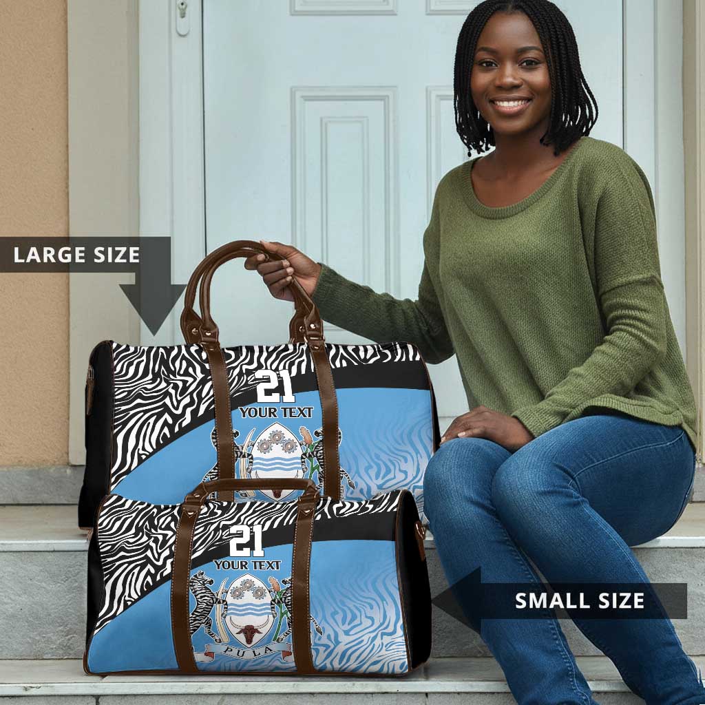 Botswana Cricket Custom Travel Bag Baggy Blues African Zebra Skins Pattern