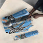 Botswana Cricket Custom Umbrella Baggy Blues African Zebra Skins Pattern
