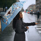 Botswana Cricket Custom Umbrella Baggy Blues African Zebra Skins Pattern