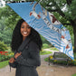 Botswana Cricket Custom Umbrella Baggy Blues African Zebra Skins Pattern
