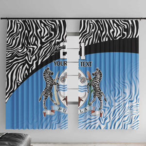 Botswana Cricket Custom Window Curtain Baggy Blues African Zebra Skins Pattern - African Pride