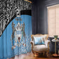 Botswana Cricket Custom Window Curtain Baggy Blues African Zebra Skins Pattern - African Pride