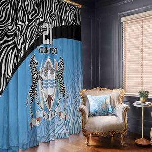 Botswana Cricket Custom Window Curtain Baggy Blues African Zebra Skins Pattern - African Pride
