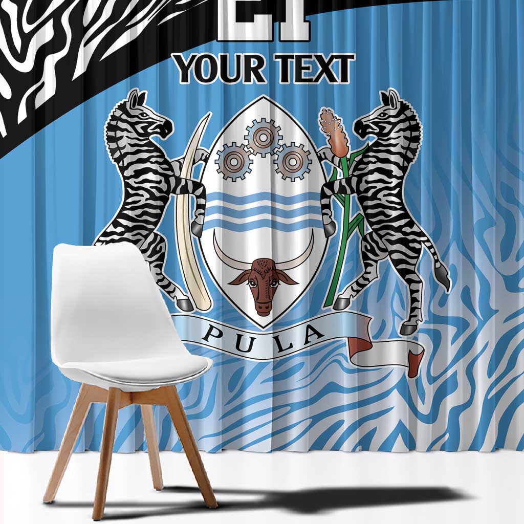 Botswana Cricket Custom Window Curtain Baggy Blues African Zebra Skins Pattern - African Pride