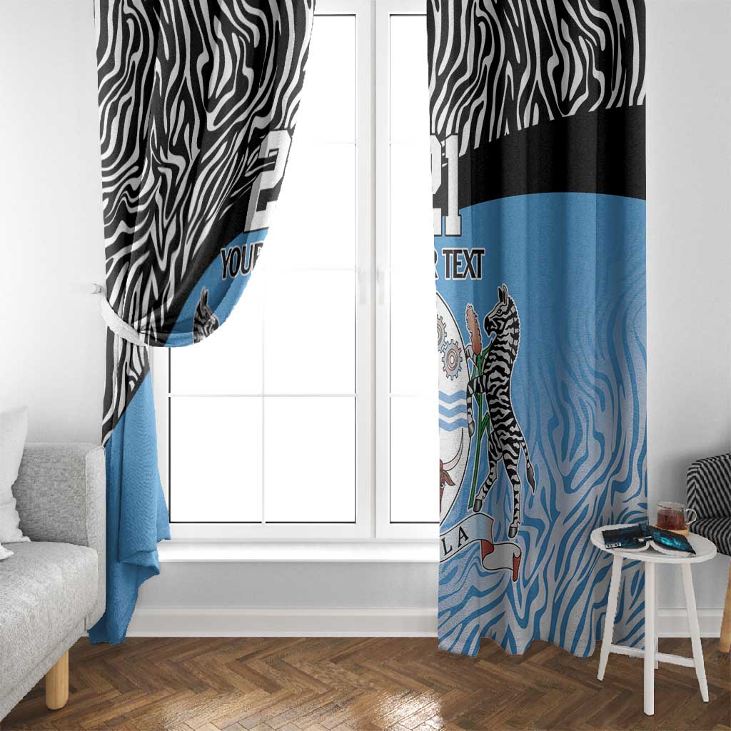 Botswana Cricket Custom Window Curtain Baggy Blues African Zebra Skins Pattern - African Pride