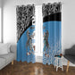 Botswana Cricket Custom Window Curtain Baggy Blues African Zebra Skins Pattern - African Pride