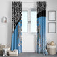 Botswana Cricket Custom Window Curtain Baggy Blues African Zebra Skins Pattern - African Pride