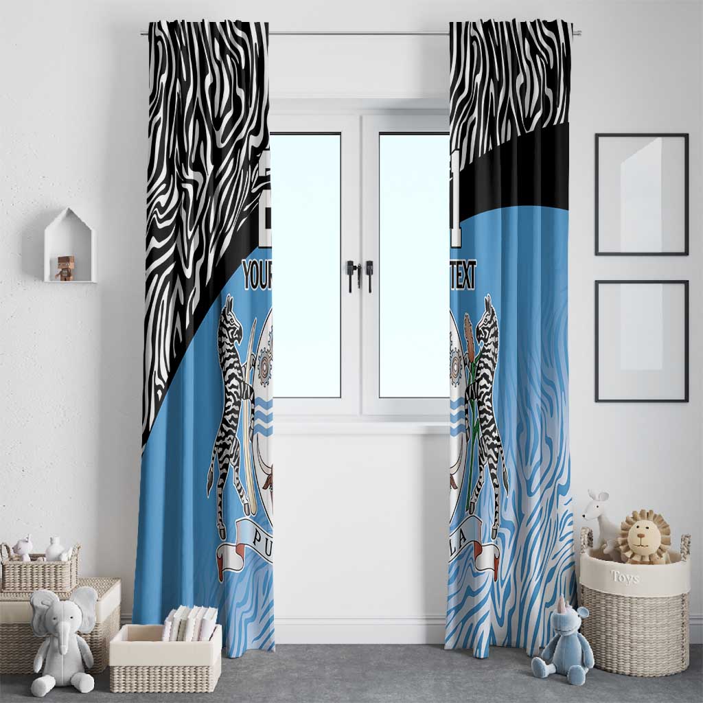 Botswana Cricket Custom Window Curtain Baggy Blues African Zebra Skins Pattern - African Pride