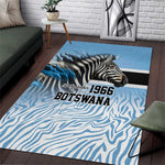 Botswana Independence Day 1966 Area Rug Tribal African Zebra Skins Pattern - African Pride