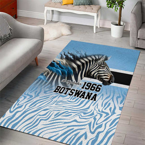 Botswana Independence Day 1966 Area Rug Tribal African Zebra Skins Pattern - African Pride