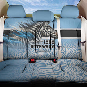 Botswana Independence Day 1966 Back Car Seat Cover Tribal African Zebra Skins Pattern - African Pride
