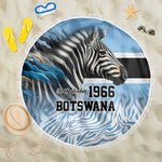 Botswana Independence Day 1966 Beach Blanket Tribal African Zebra Skins Pattern - African Pride