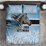 Botswana Independence Day 1966 Bedding Set Tribal African Zebra Skins Pattern - African Pride