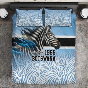 Botswana Independence Day 1966 Bedding Set Tribal African Zebra Skins Pattern - African Pride