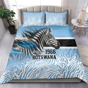 Botswana Independence Day 1966 Bedding Set Tribal African Zebra Skins Pattern - African Pride