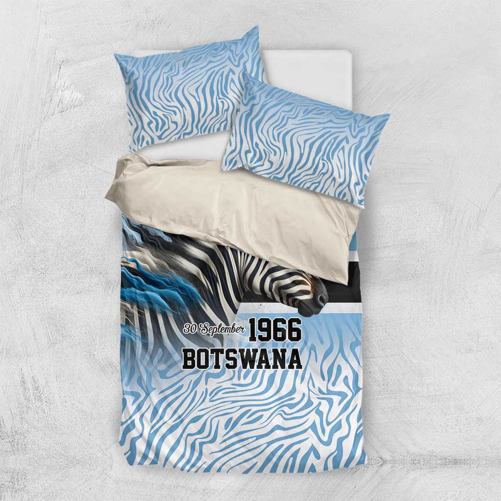 Botswana Independence Day 1966 Bedding Set Tribal African Zebra Skins Pattern - African Pride