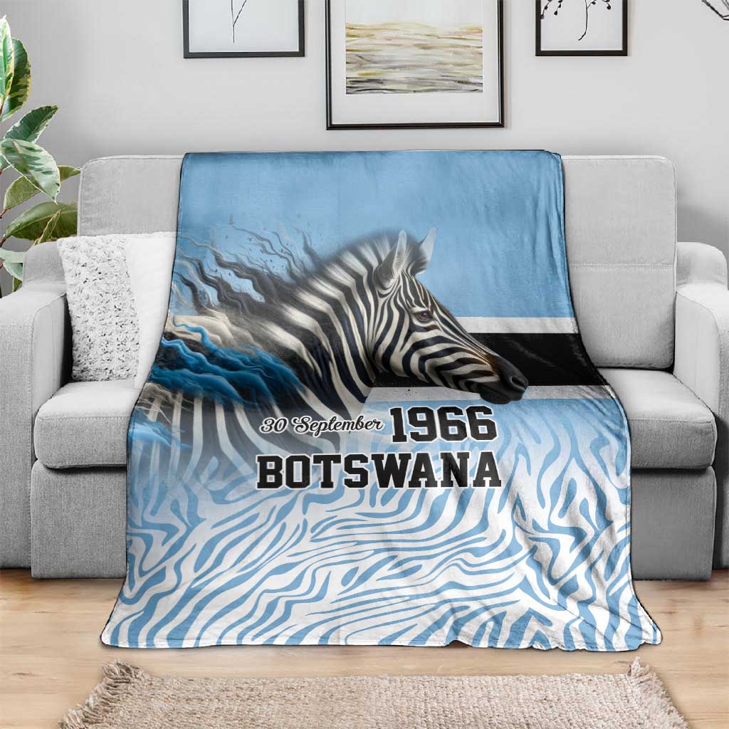 Botswana Independence Day 1966 Blanket Tribal African Zebra Skins Pattern - African Pride