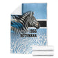 Botswana Independence Day 1966 Blanket Tribal African Zebra Skins Pattern - African Pride