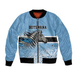 Botswana Independence Day 1966 Bomber Jacket Tribal African Zebra Skins Pattern - African Pride