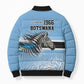 Botswana Independence Day 1966 Bomber Puffer Jacket Tribal African Zebra Skins Pattern