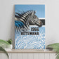 Botswana Independence Day 1966 Canvas Wall Art Tribal African Zebra Skins Pattern - African Pride