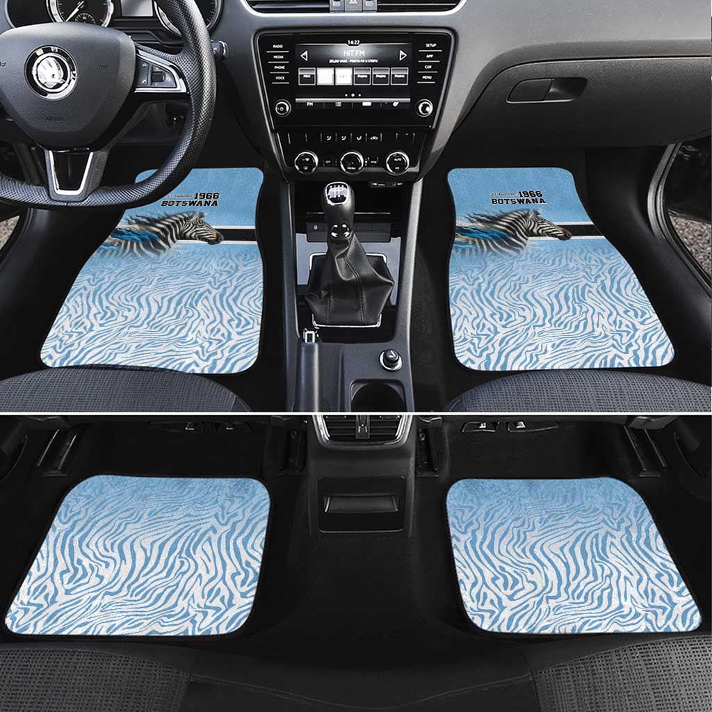 Botswana Independence Day 1966 Car Mats Tribal African Zebra Skins Pattern - African Pride
