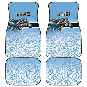 Botswana Independence Day 1966 Car Mats Tribal African Zebra Skins Pattern - African Pride