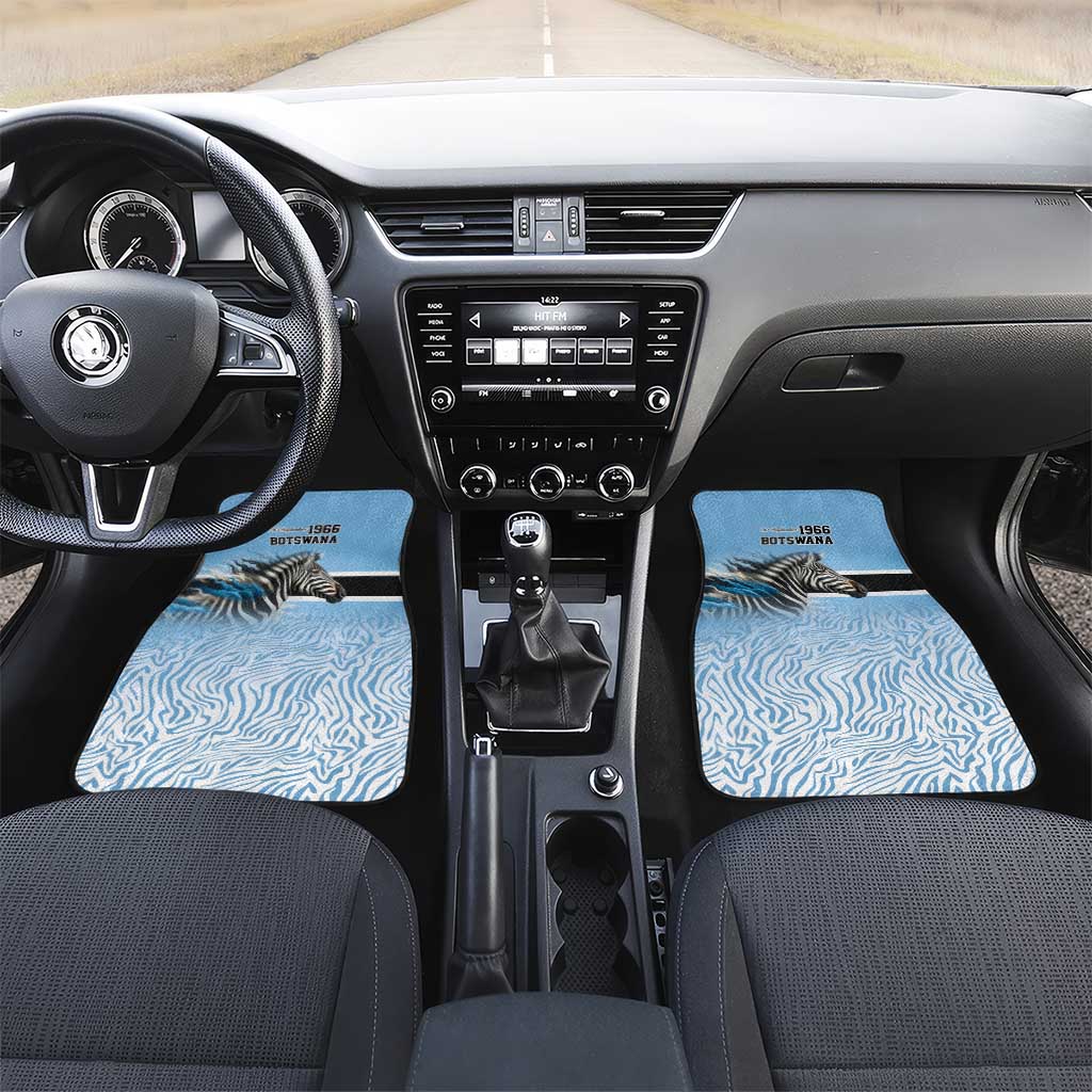 Botswana Independence Day 1966 Car Mats Tribal African Zebra Skins Pattern - African Pride