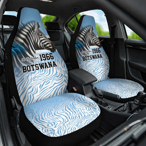 Botswana Independence Day 1966 Car Seat Cover Tribal African Zebra Skins Pattern - African Pride