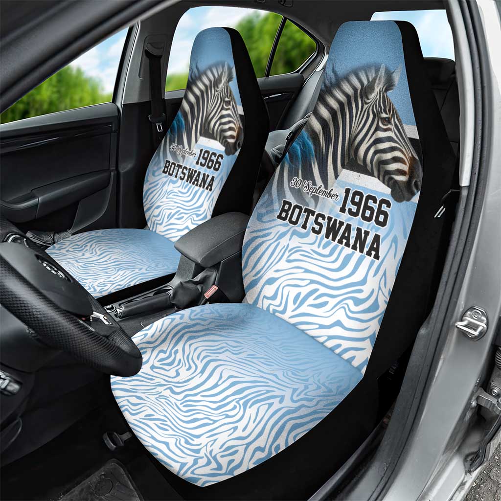 Botswana Independence Day 1966 Car Seat Cover Tribal African Zebra Skins Pattern - African Pride