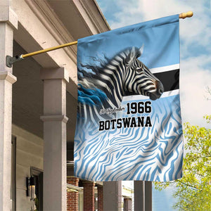 Botswana Independence Day 1966 Garden Flag Tribal African Zebra Skins Pattern - African Pride