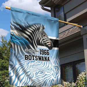 Botswana Independence Day 1966 Garden Flag Tribal African Zebra Skins Pattern - African Pride