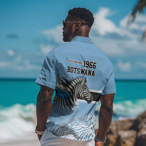 Botswana Independence Day 1966 Hawaiian Shirt Tribal African Zebra Skins Pattern - African Pride